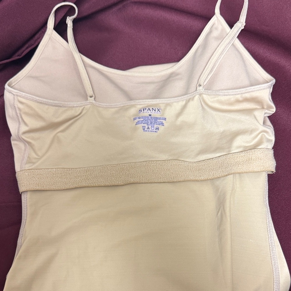 Spanx tank tops (1 Black V-neck & 1 tan round neck) - Both Size M - Picture 6 of 7
